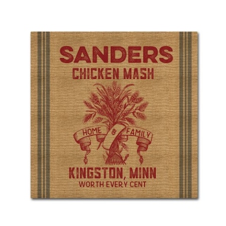 Marcee Duggar 'Chicken Mash Feed Sack' Canvas Art,35x35